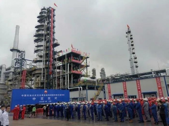 大庆石化炼油结构调整转型升级项目中交仪式在350万吨/年常减压装置现场举行